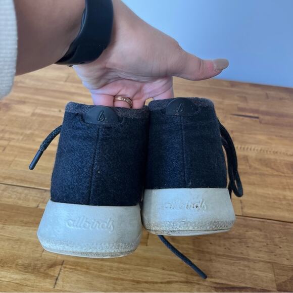 Allbirds Runner Up Mizzles Charcoal Gray Lace Up High Top Athletic Shoes Size 7 - Picture 6 of 7